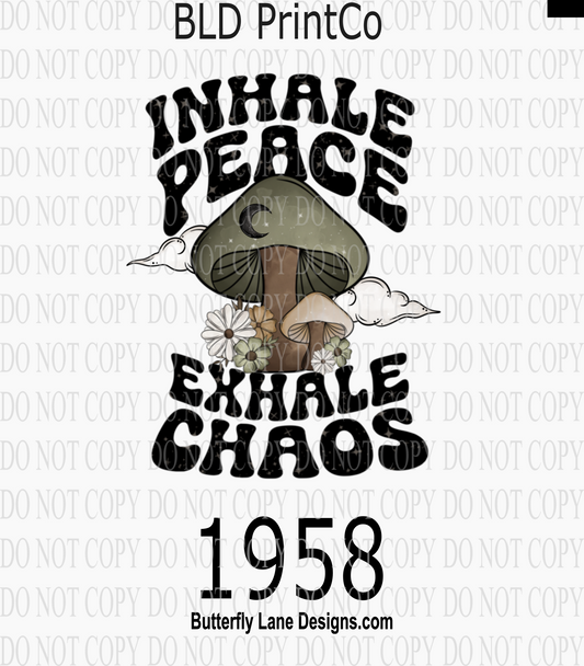 D1958 Inhale peace-exhale chaos-