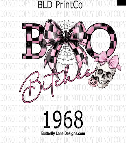 D1968 Boo Bitches-with Skull