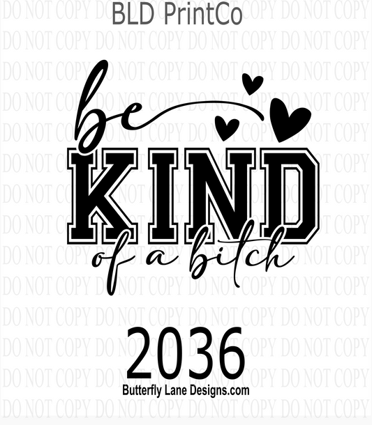 D2036 Be Kind of a bitch