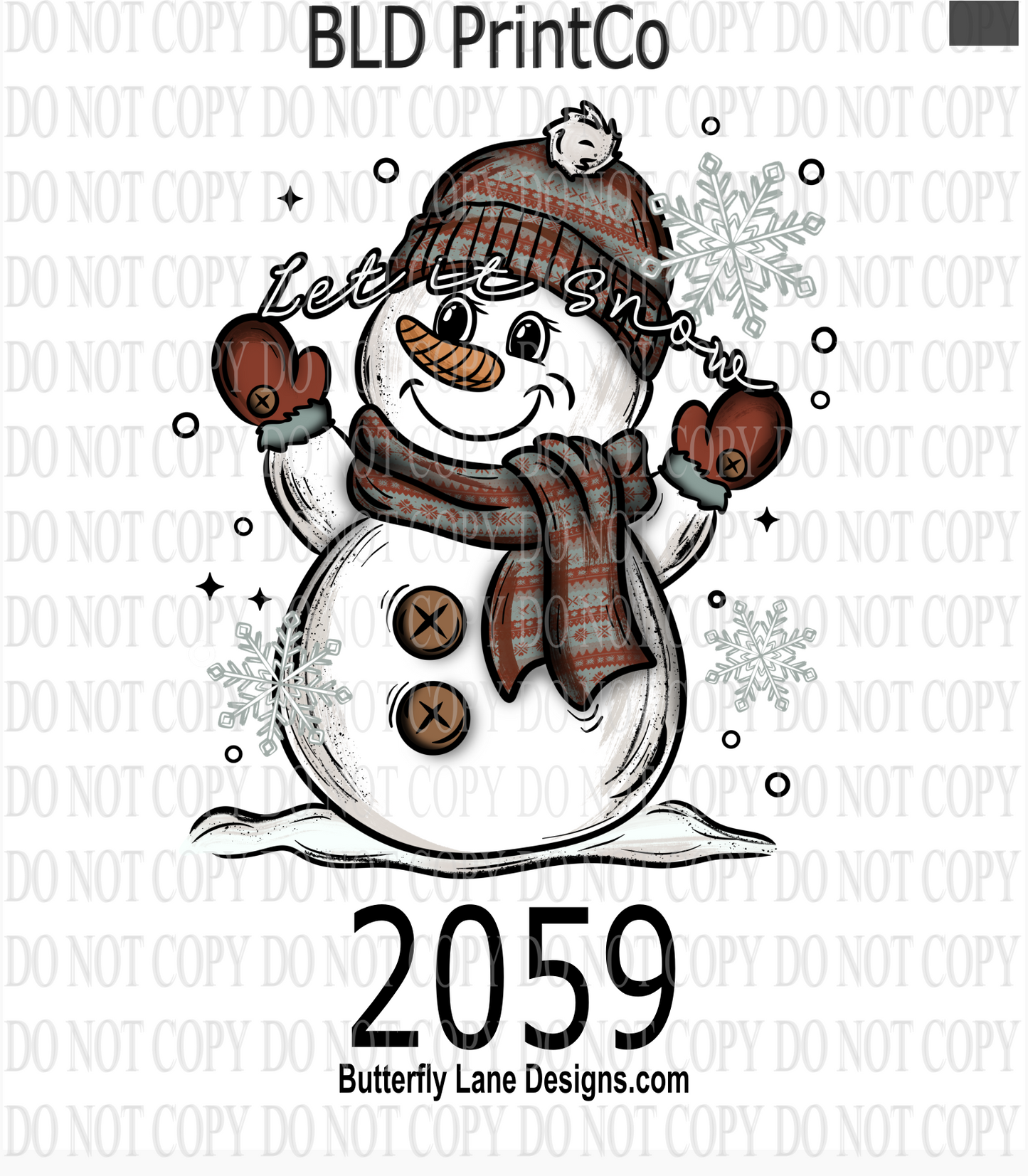D2059 Let it snow- Snowman