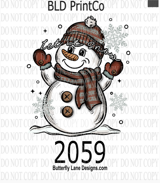 D2059 Let it snow- Snowman