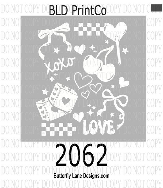 D2062 XoXo- Love- White