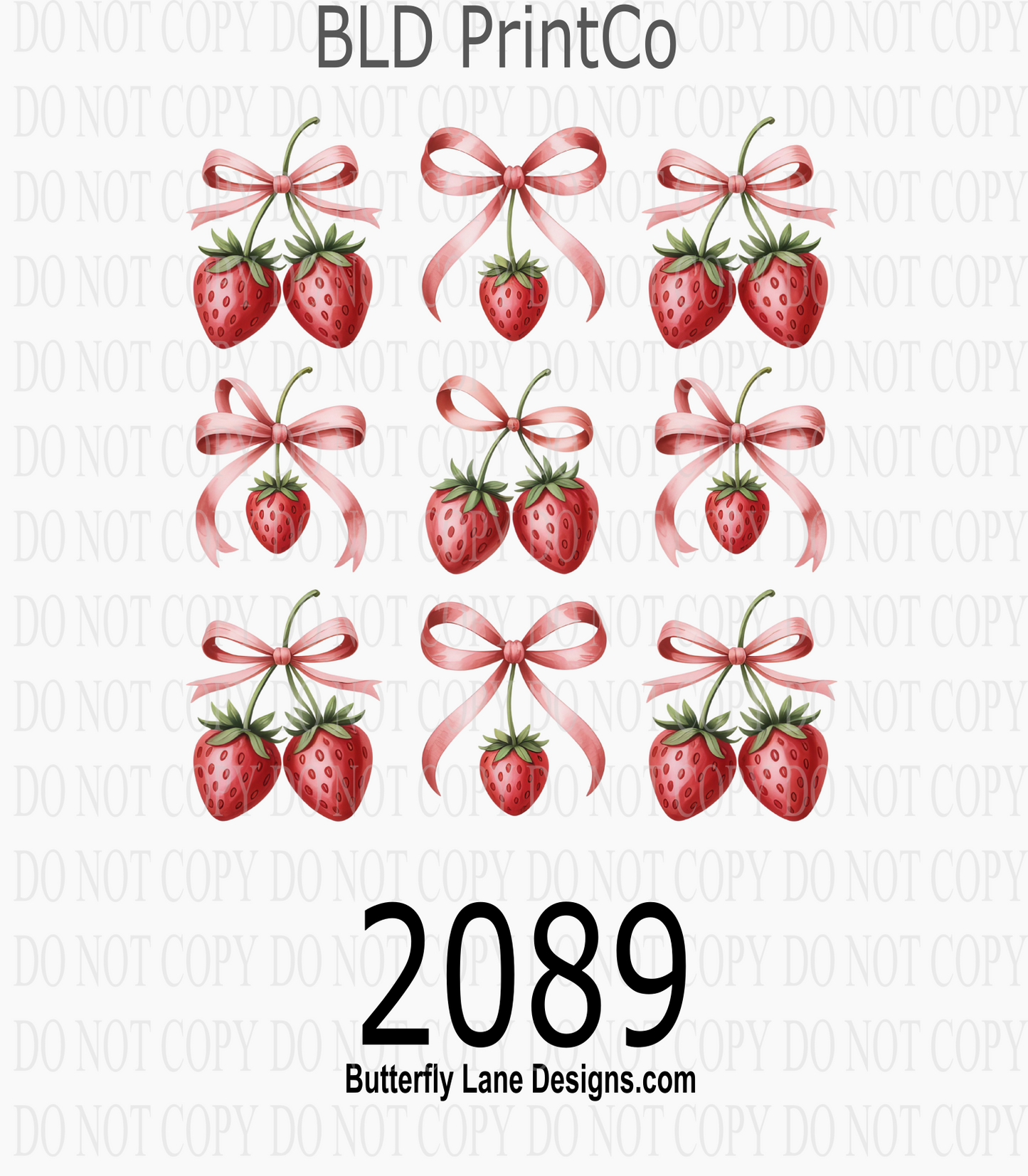 D2089 Coquette Strawberry with Pink Bow