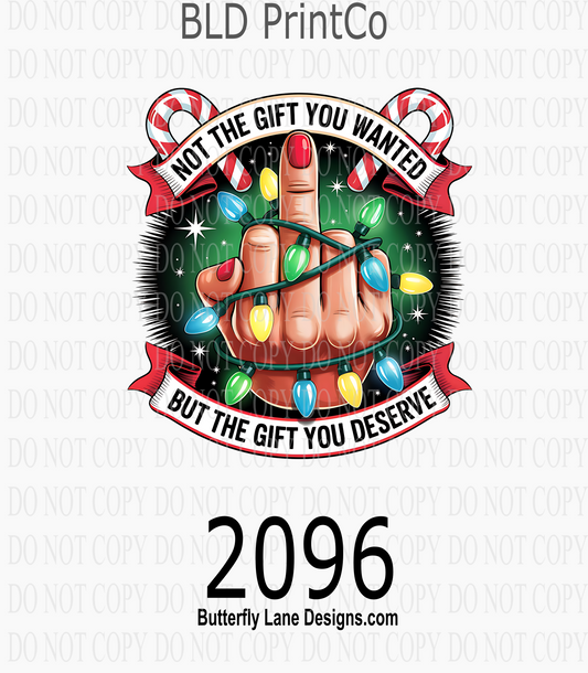 D2096 Funny Christmas Middle Finger