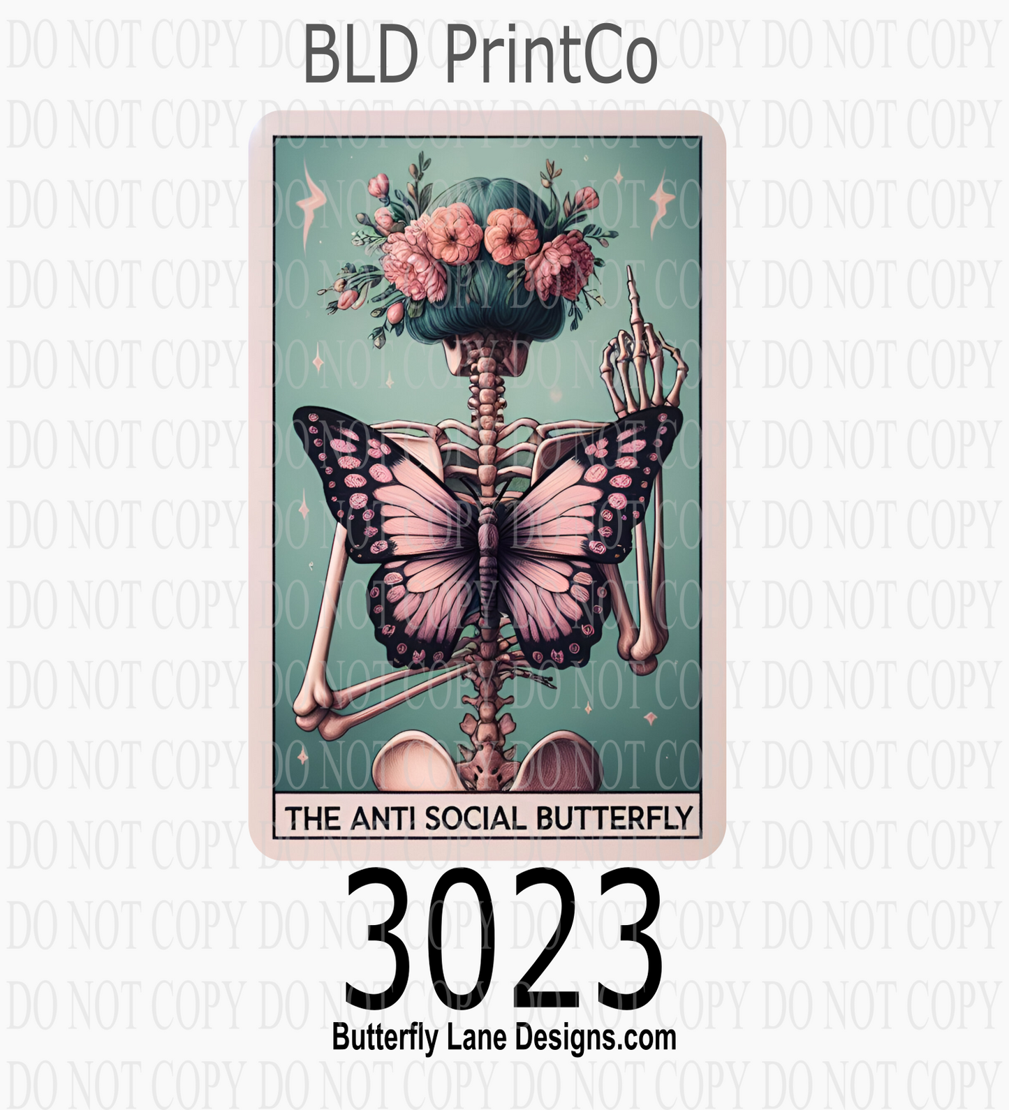 D3023 Anti-Social Butterfly Skelly