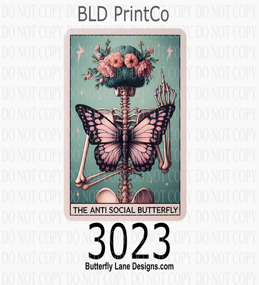 D3023 Anti-Social Butterfly Skelly