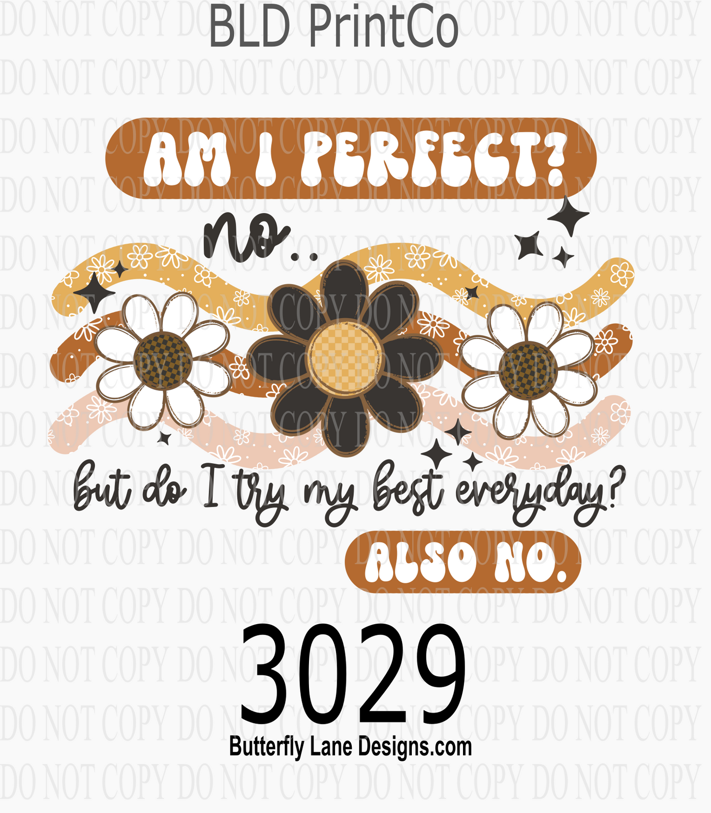 Am I Perfect?  No-Do I try my best everyday?  Also No D3029