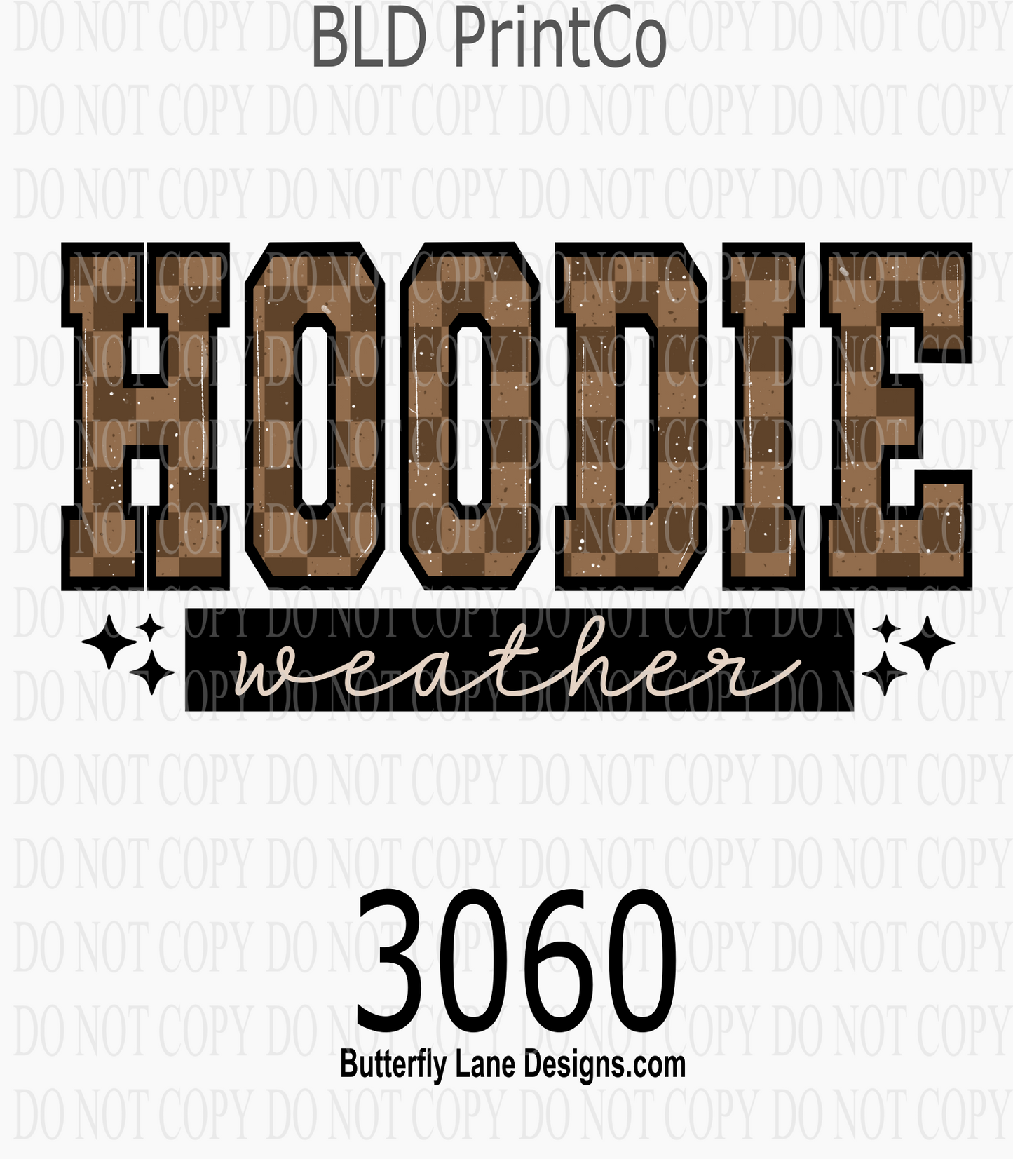 Hoodie Weather | Plaid Patterns & Twinkle Stars | D3060