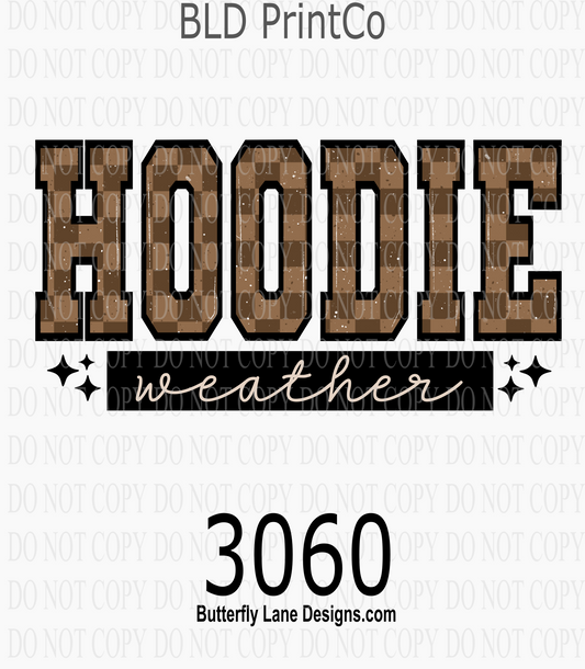 Hoodie Weather | Plaid Patterns & Twinkle Stars | D3060