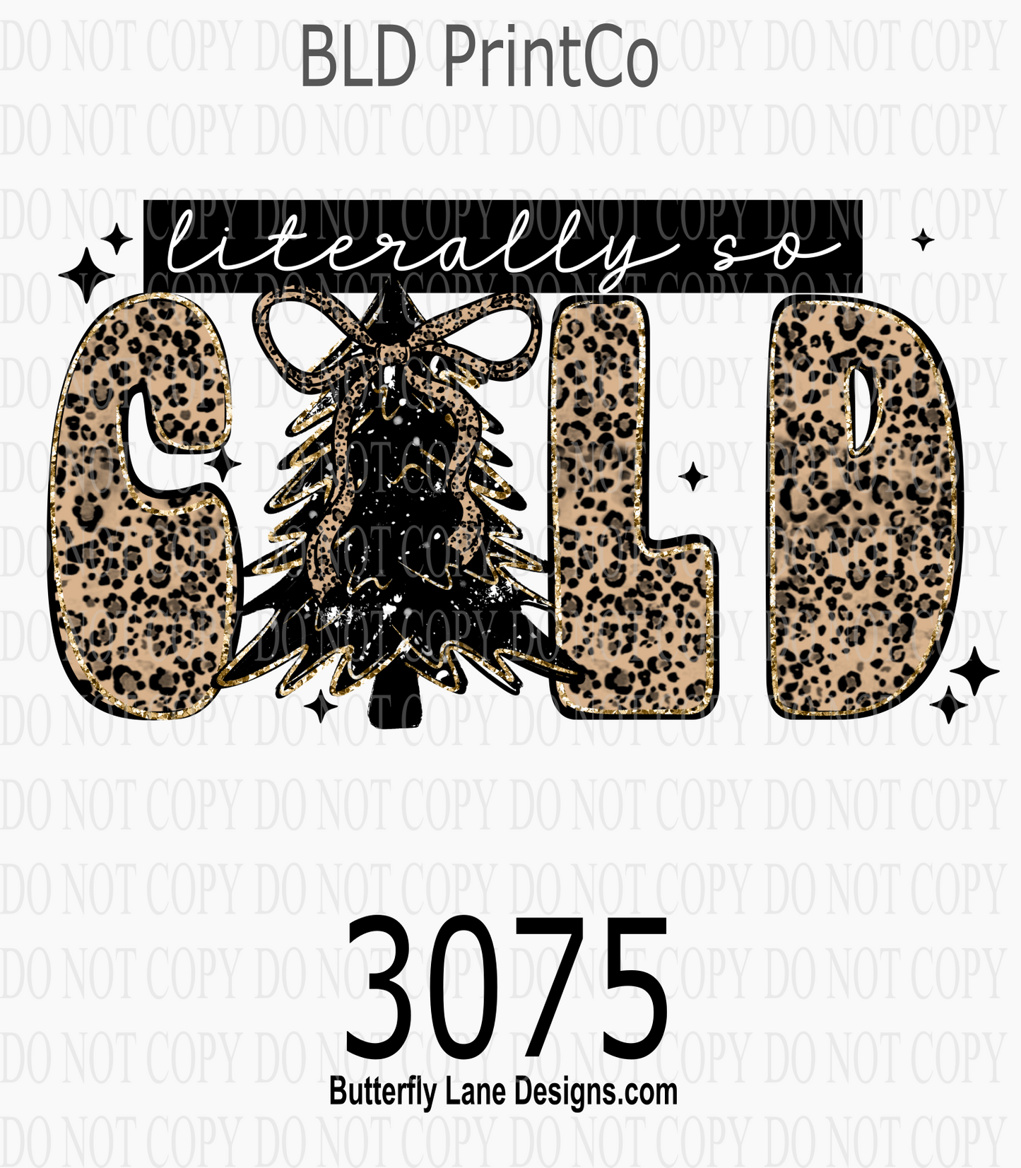 Literally So Cold Leopard Print Christmas Tree | D3075