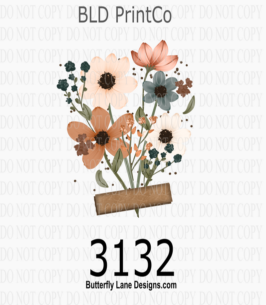 Wildflowers Bouquet | Earthy Florals & Muted Tones | D3132