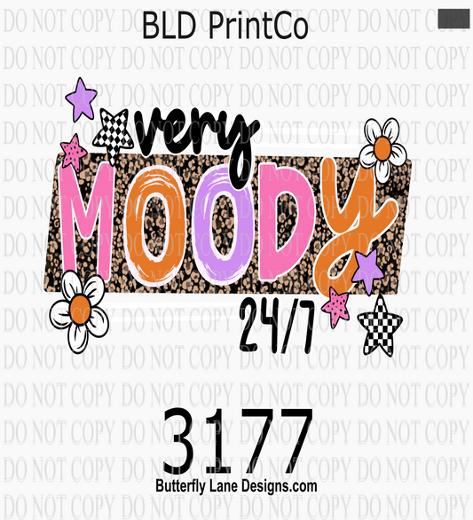 Very Moody 24/7 | Leopard Print, Retro Daisies & Checkered Stars | D3177