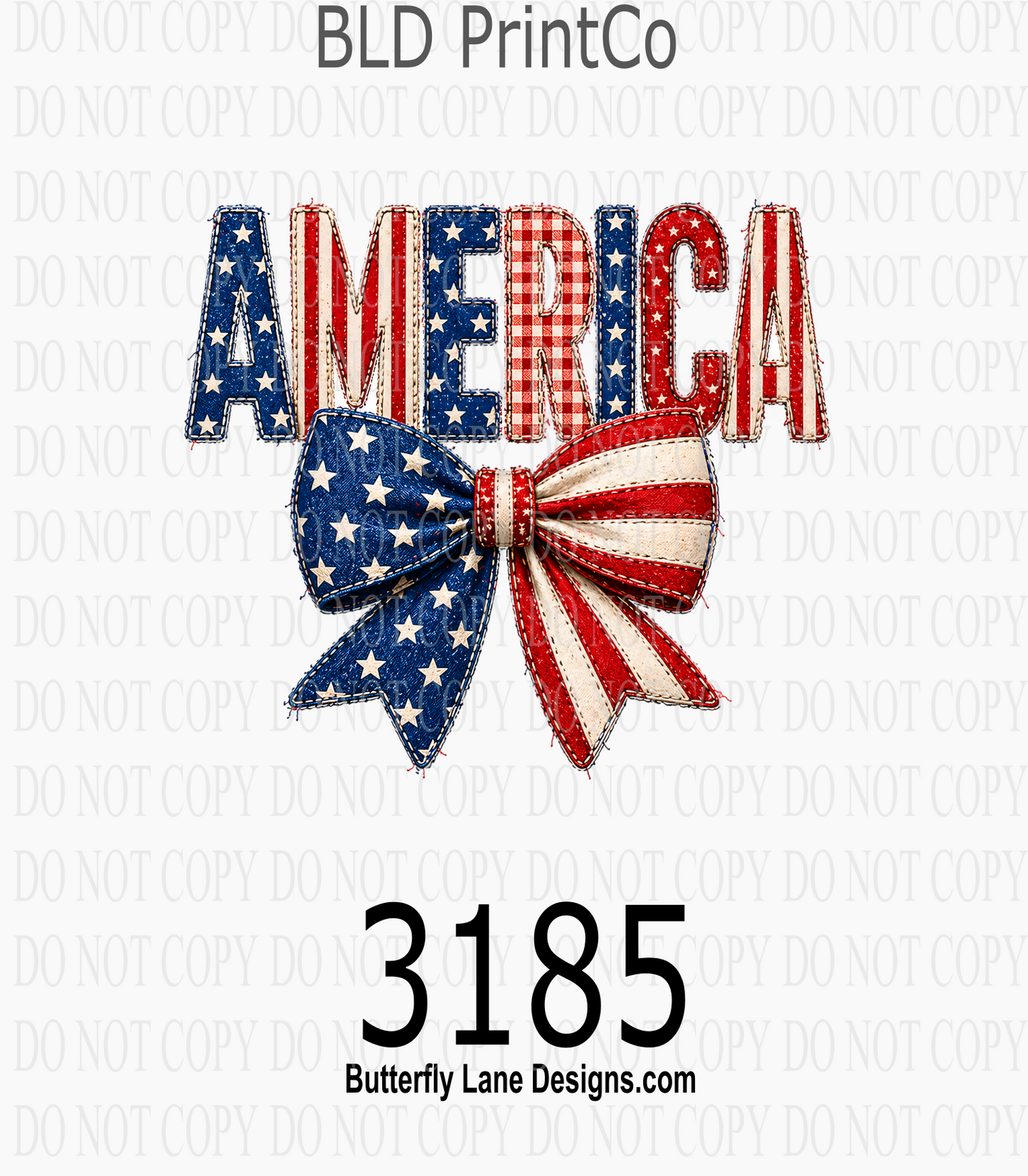 America Bow | Patriotic USA Aesthetic | D3185
