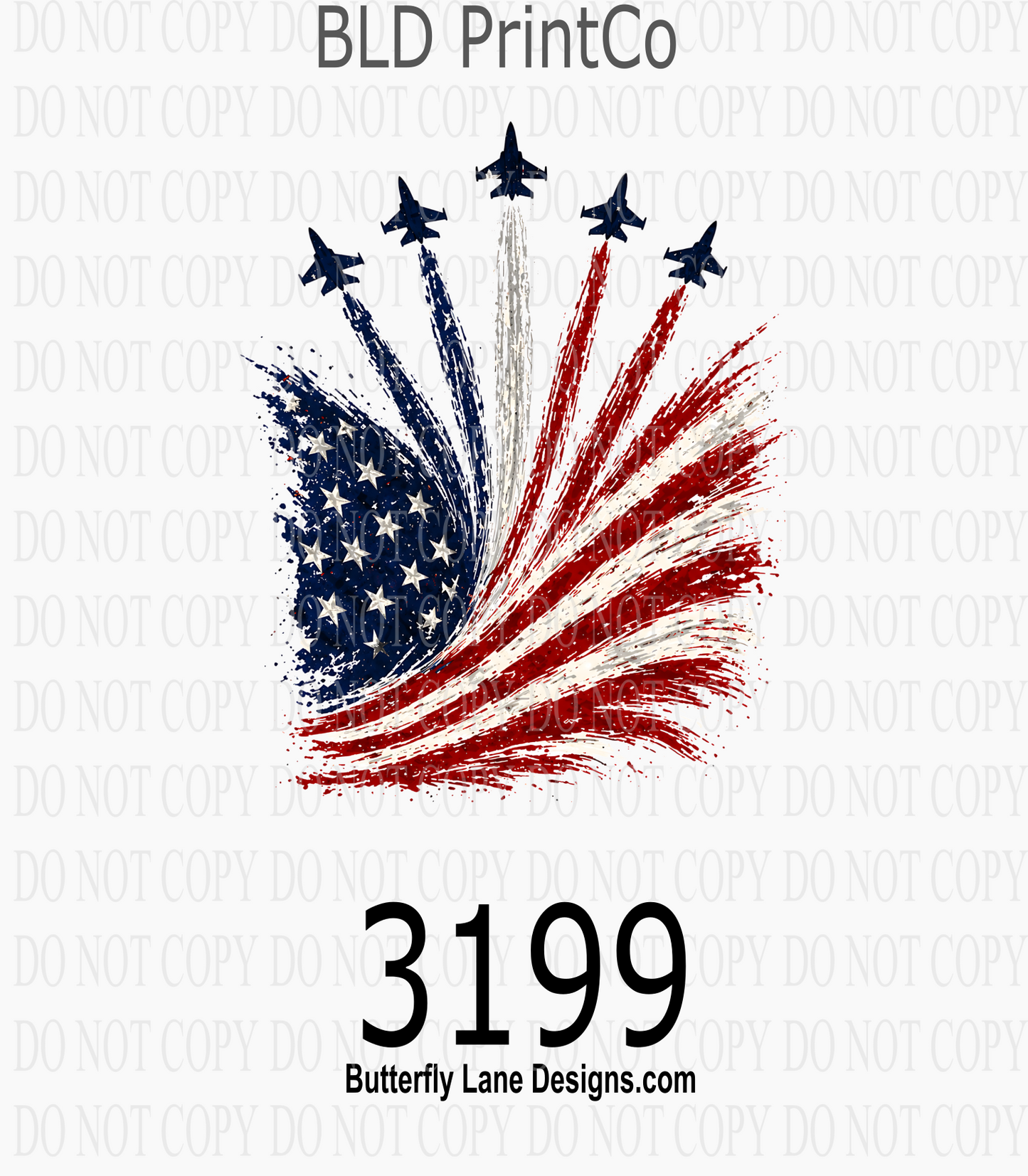 Fighter Jets | Patriotic Flag | D3199