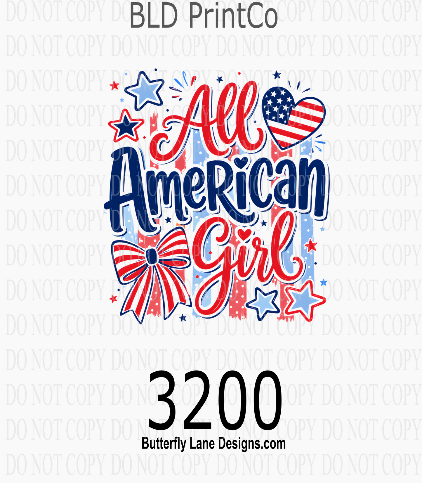All American Girl | Patriotic USA | D3200