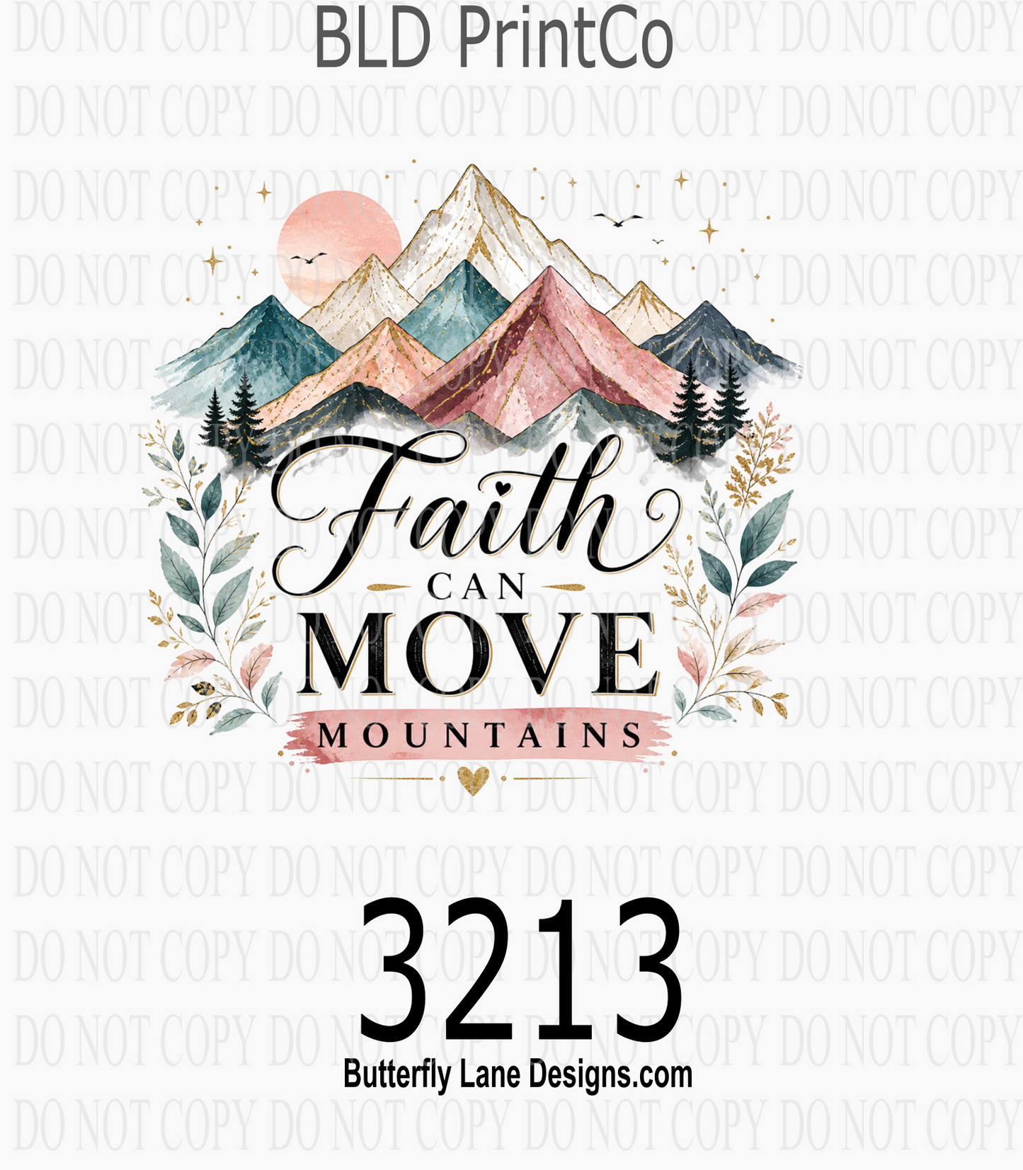 Faith Can Move Mountains | Pastel Landscape | D3213