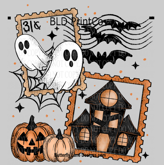Halloween Stamps | Friendly Ghosts & Spooky Haunted House | D3224