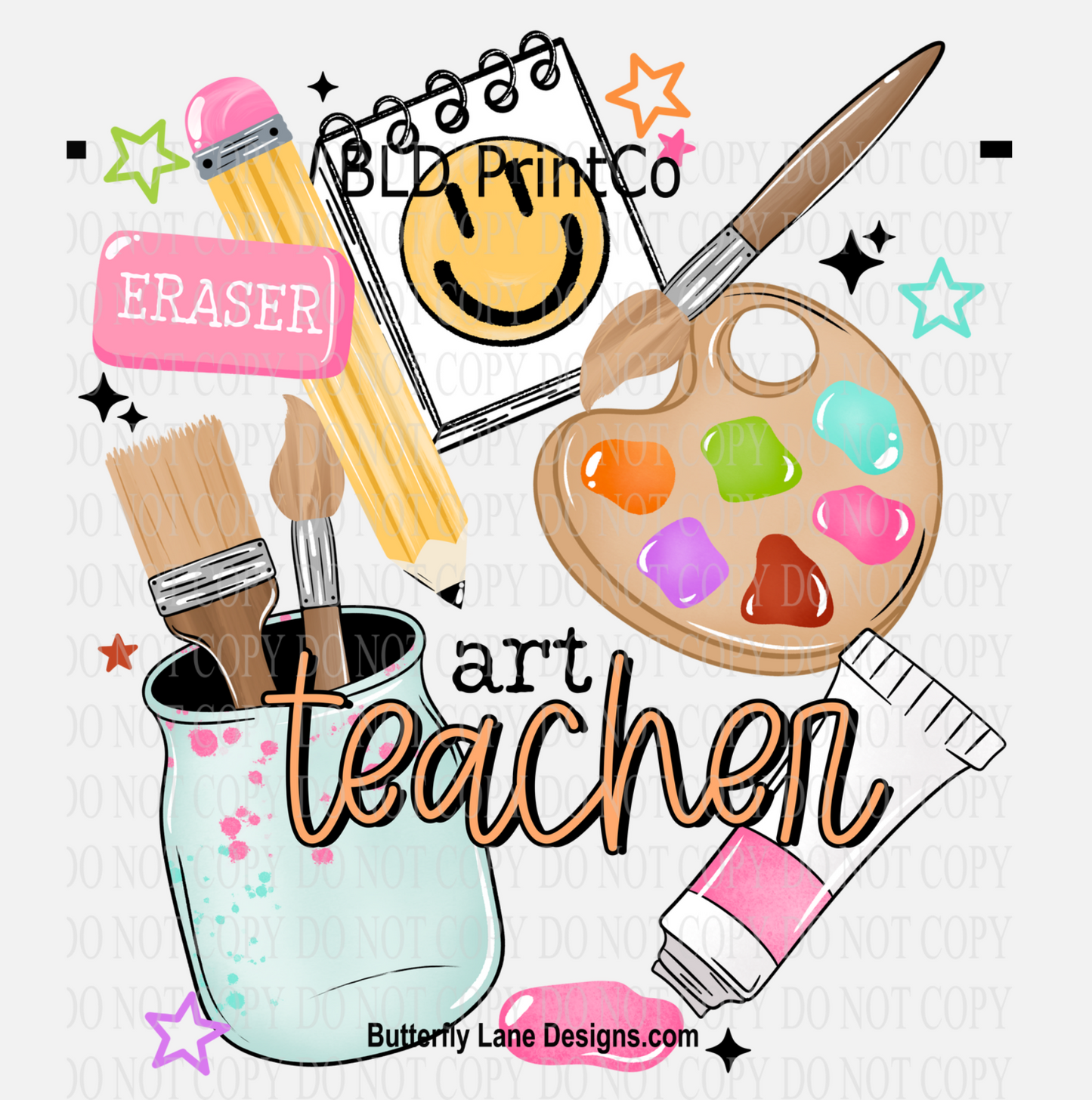 Art Teacher | Paint Palette, Brushes & Supplies | D3225