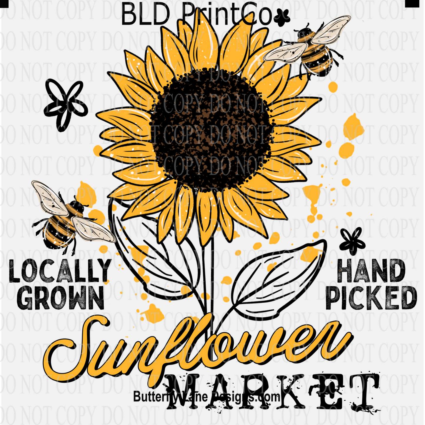 Sunflower Market | Locally Grown, Hand Picked & Busy Bees | D3230