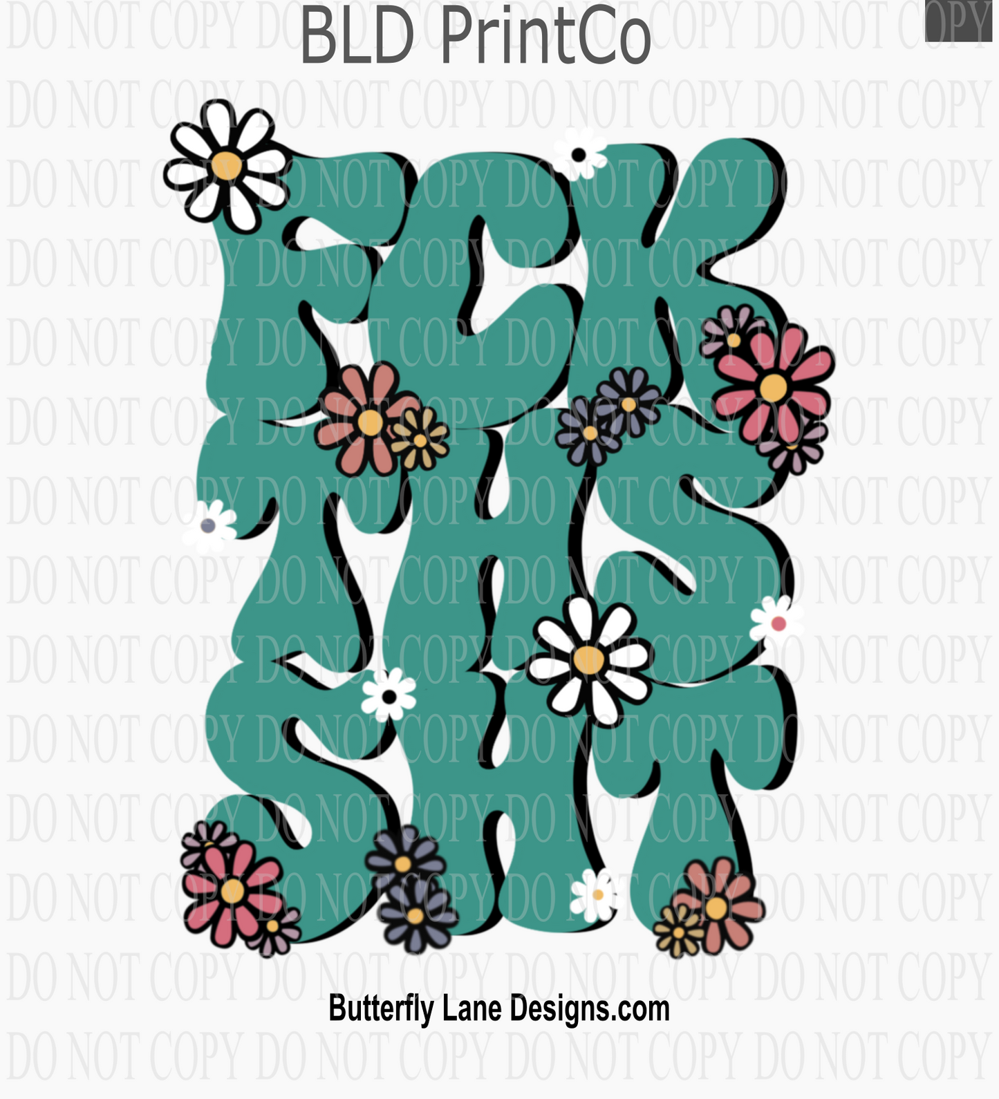 Fck This Sht | Retro Floral Floral Decal | D3237