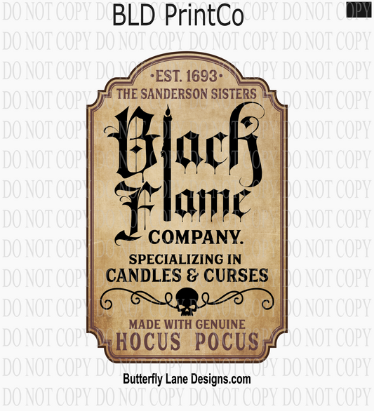 Black Flame Company Vintage Label Tan | D3370