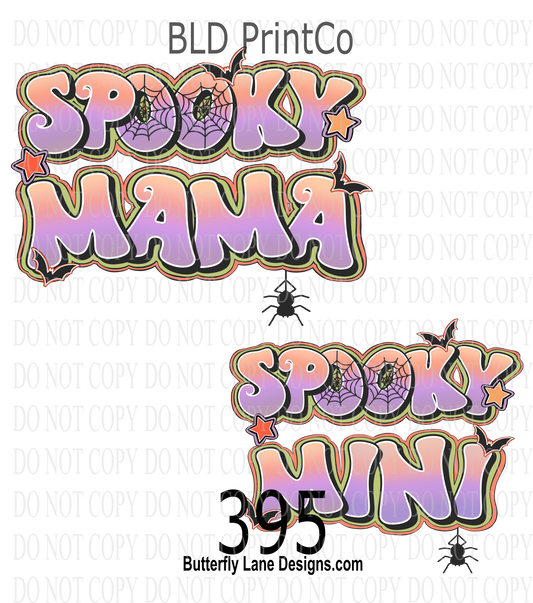 D395 Spooky Mama-Spooky Mini Set ::  Clear Decal :: VC Decal