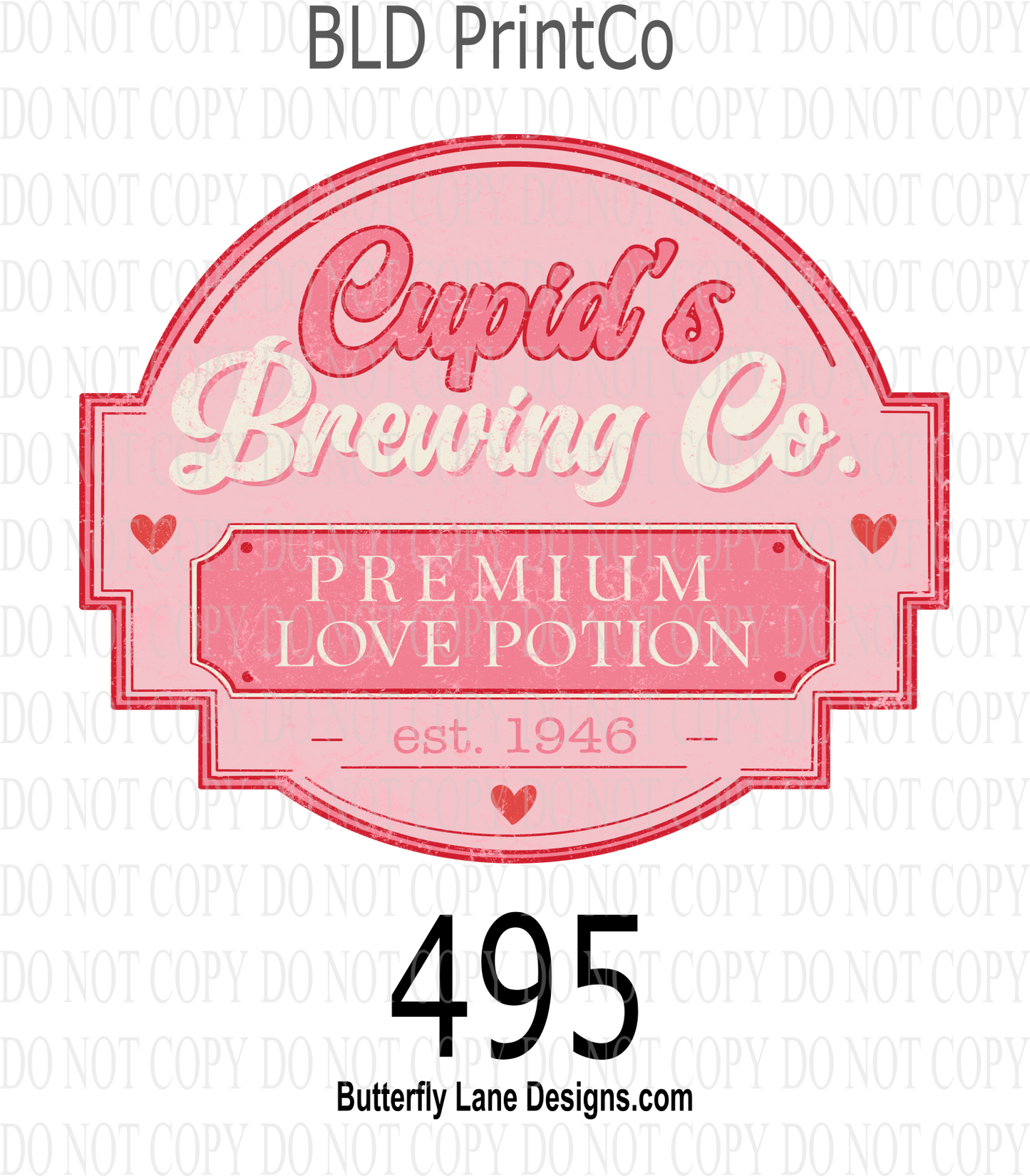 D495 Cupids Brewing Co ::  Clear Decal :: VC Decal