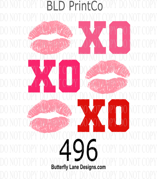 D496  XOXO  Pink ::  Clear Decal :: VC Decal