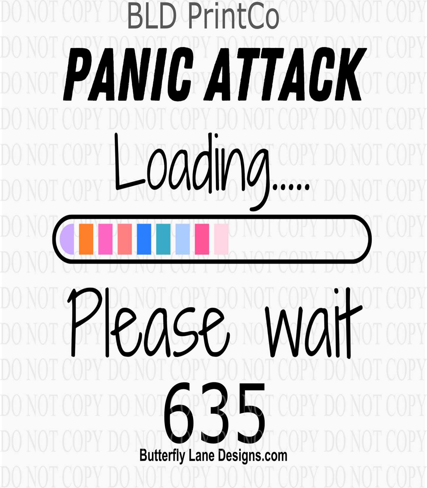 D635 Panic Attack Loading  Clear Decal :: VC Decal