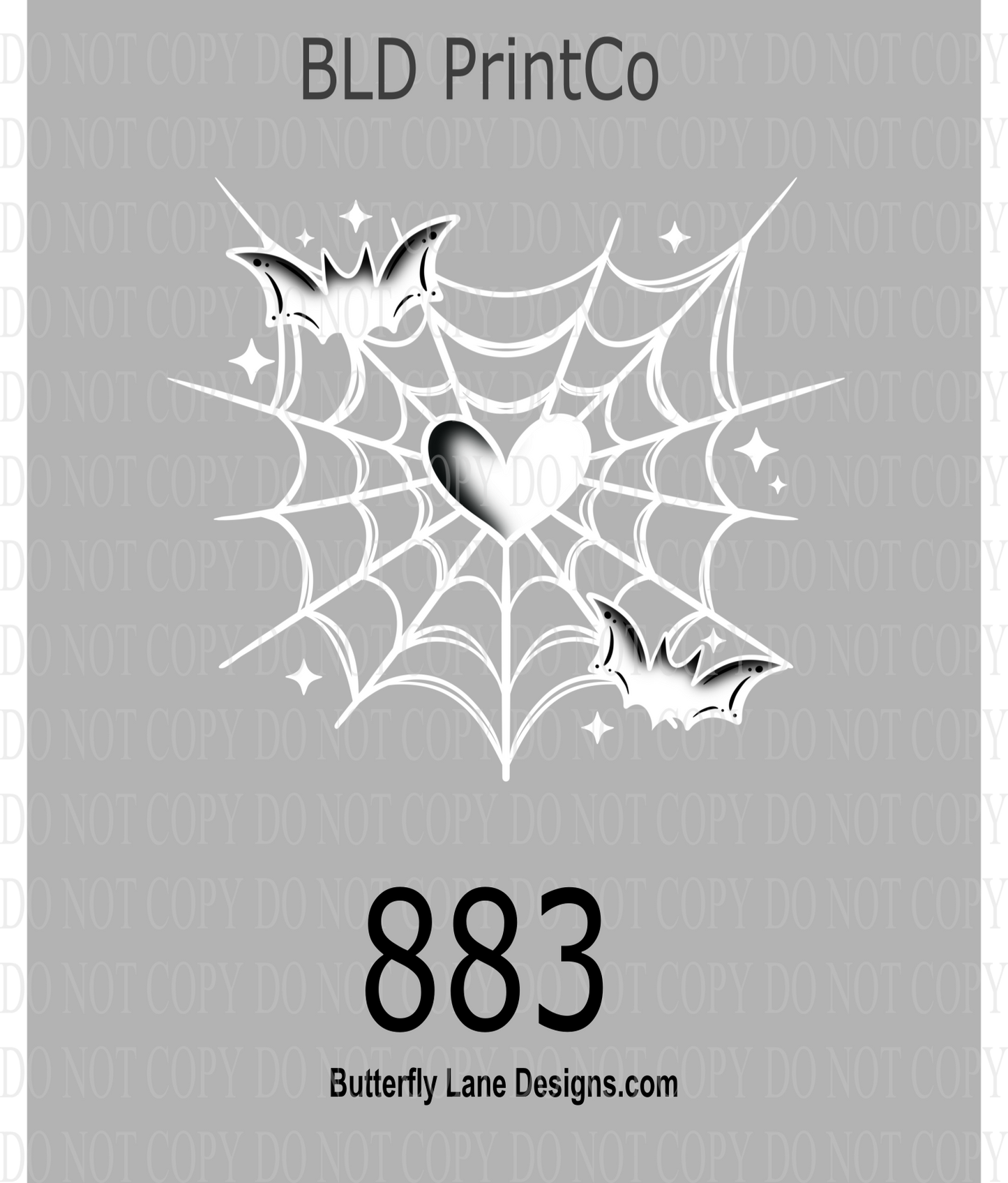 D883 Spooky Cute Spider webs & Bats