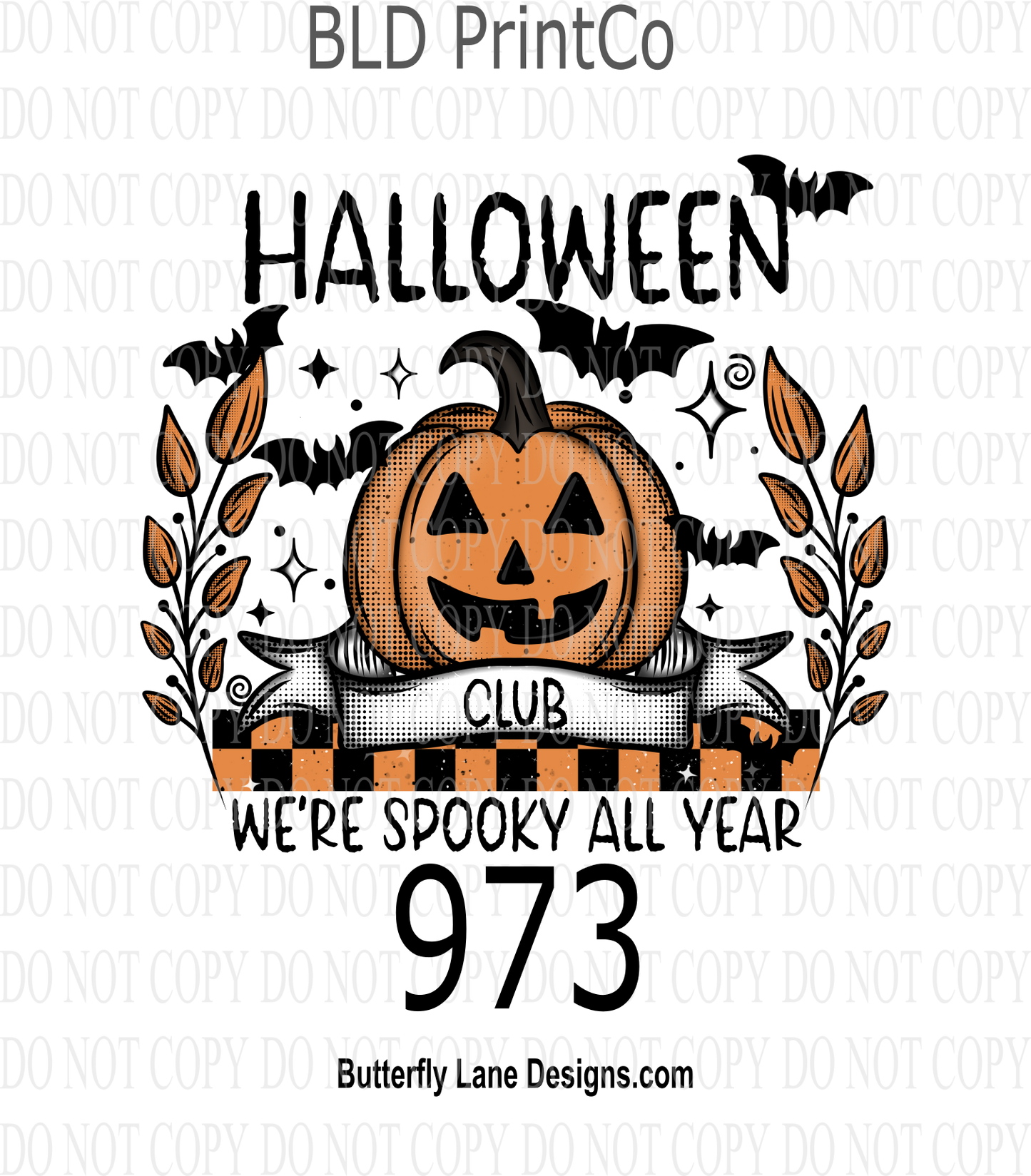 D 973 Halloween_Club- Spooky all year round white outlined text