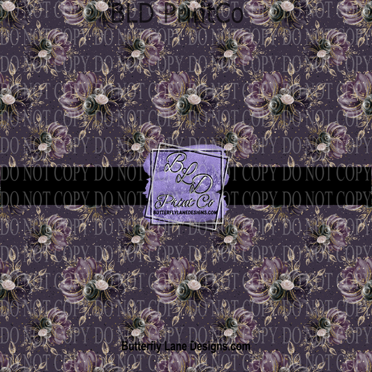 Dark Florals- Spooky Fall PV 734    Patterned Vinyl