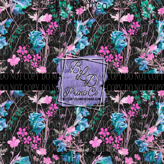 Dark Florals  PV 823     Patterned Vinyl