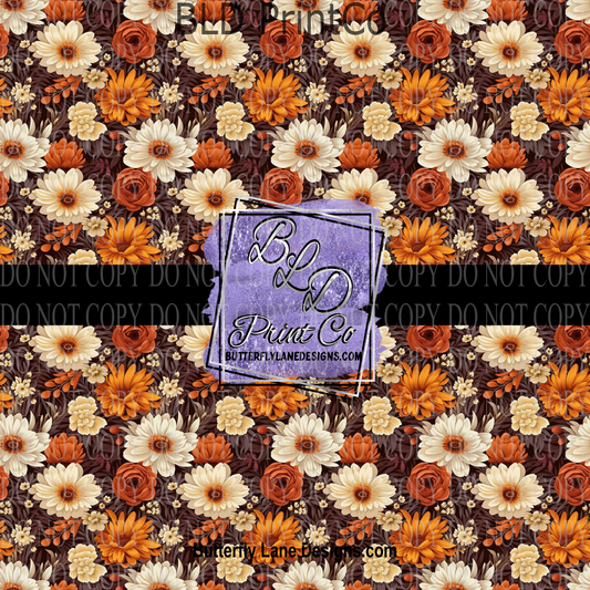 Deep Autumn Florals PV 831  Patterned Vinyl