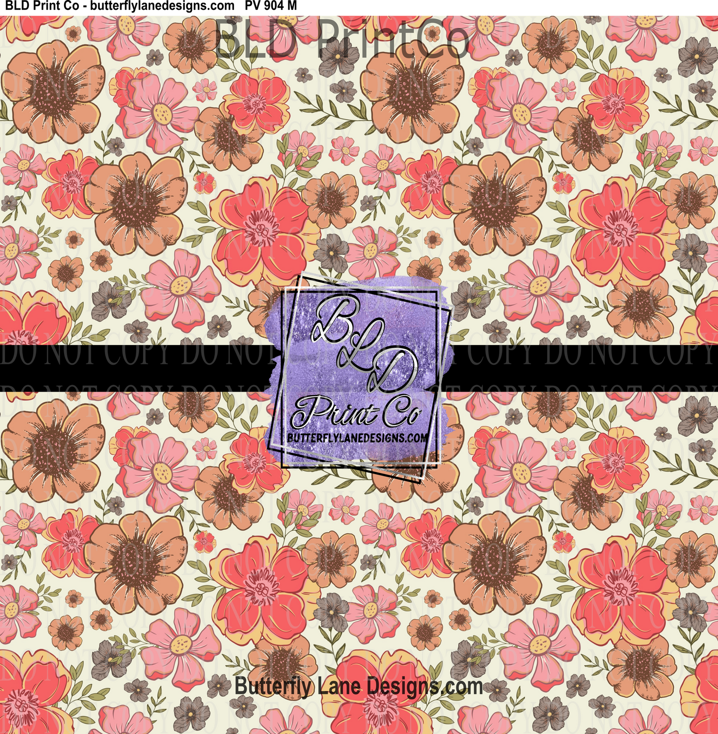 Earth Color Florals-Grow in grace- PV 904  Patterned Vinyl