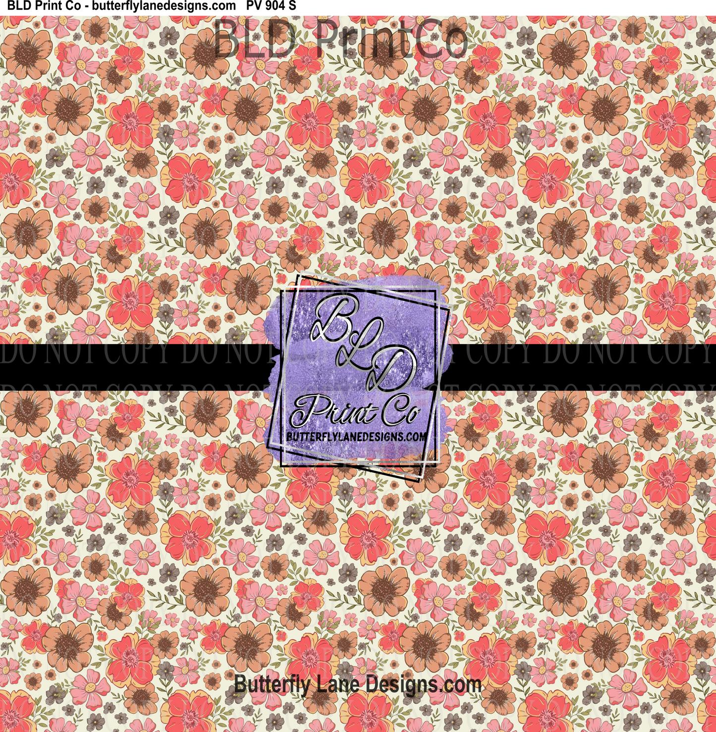 Earth Color Florals-Grow in grace- PV 904  Patterned Vinyl