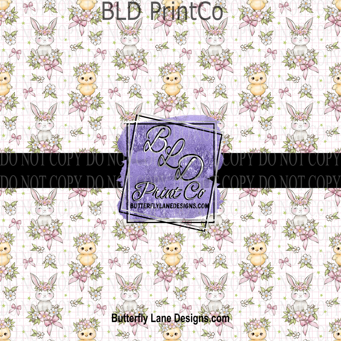 Easter Bunny- Chicks & Florals - PV 970   Patterned Vinyl