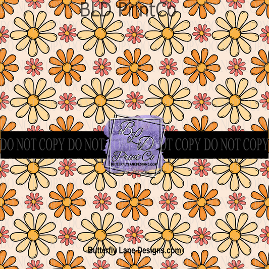 Floral Groovy Print PV 701   Patterned Vinyl