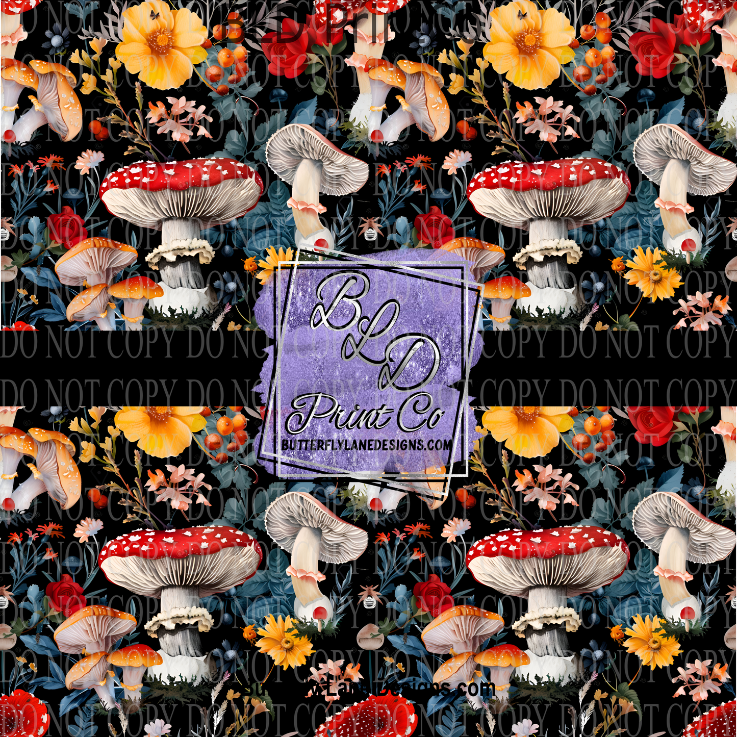 For the Love of Mushrooms PV 1104 ::  Patterned Viny