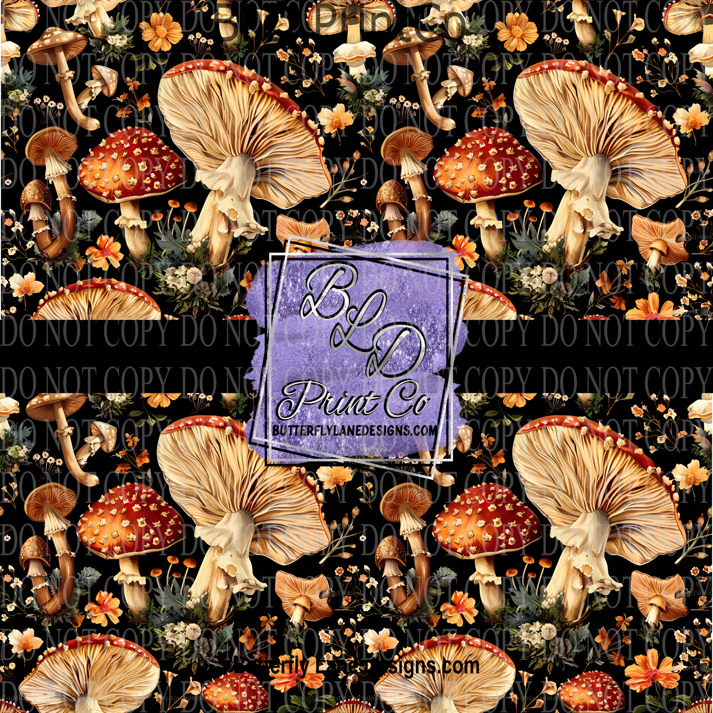 For the Love of Mushrooms PV 1107 ::  Patterned Viny