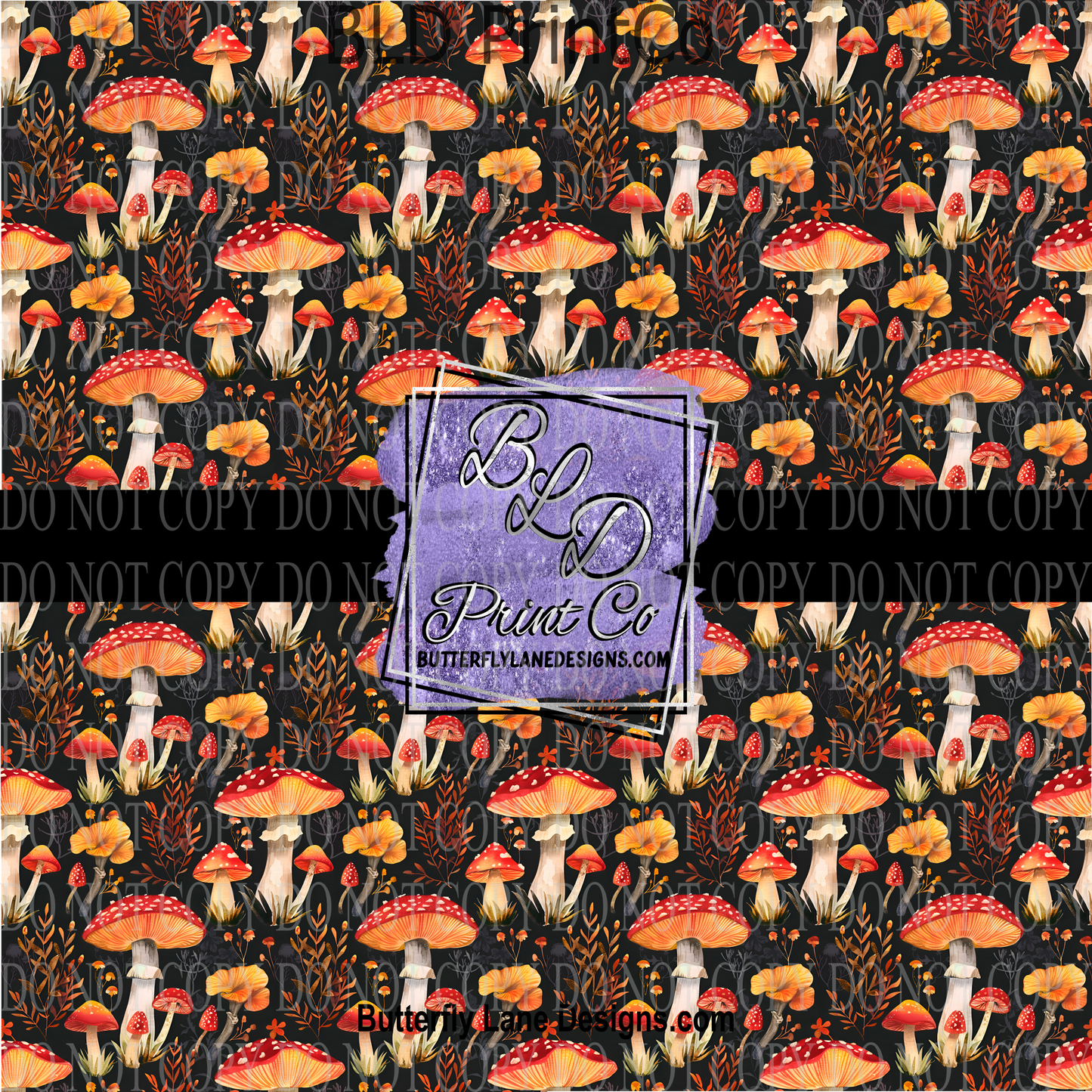 For the love of Mushrooms PV 1108 ::  Patterned Viny