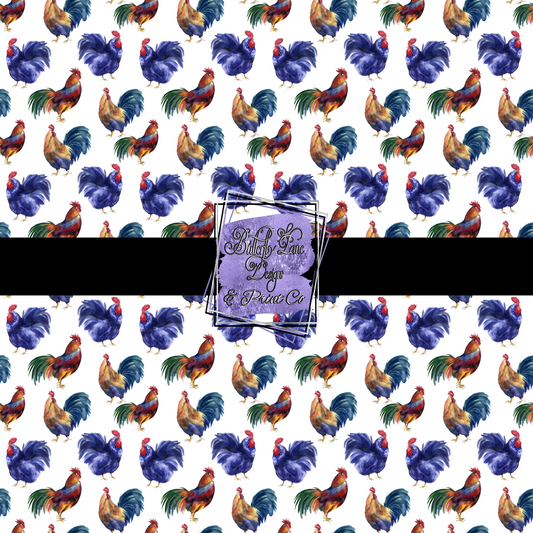 For the Love of Roosters-PV 575- Patterned Vinyl