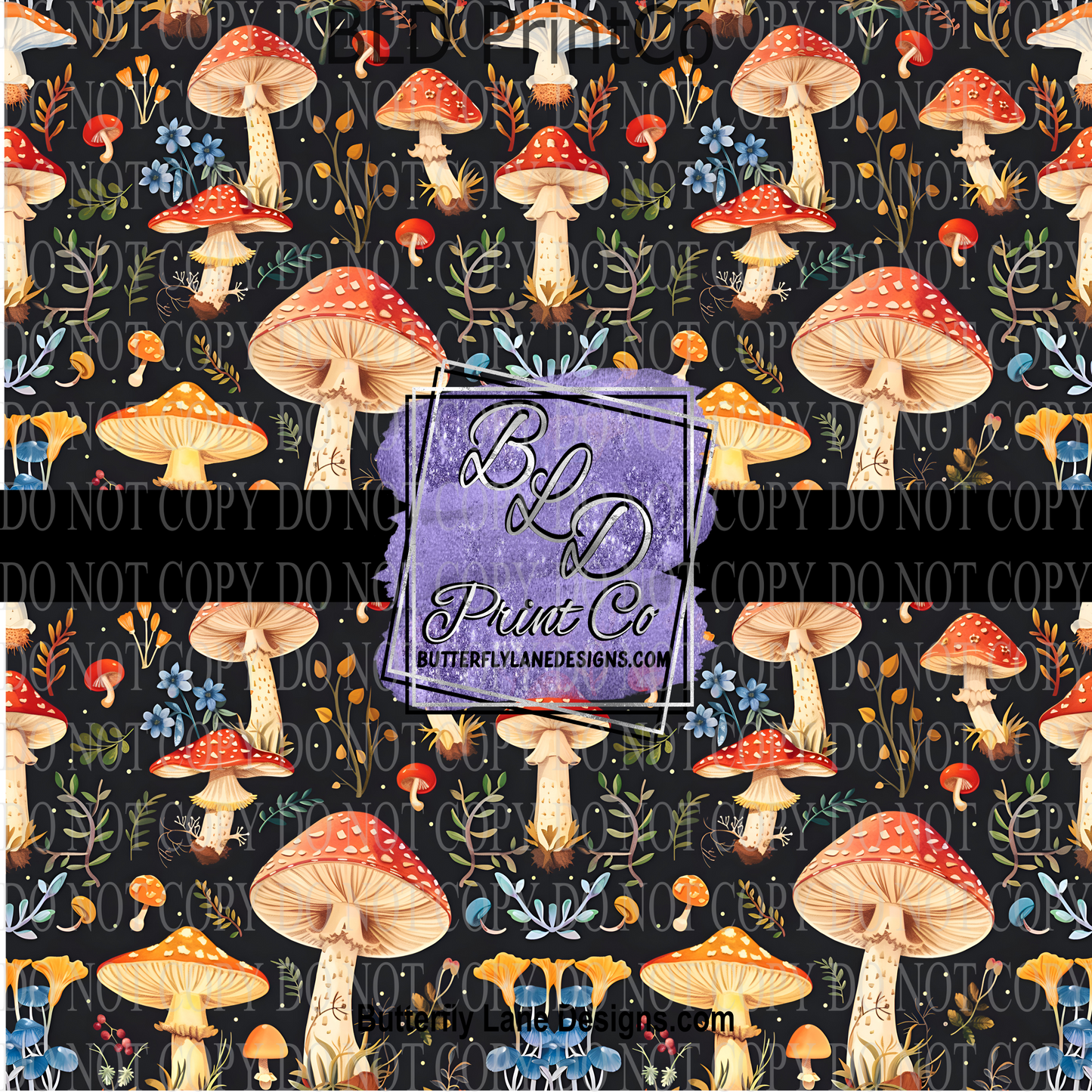 For the love of Mushrooms PV 1105 ::  Patterned Viny