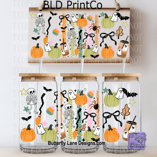 Halloween Stripe | Skeletons, Pumpkins & Ghosts | L1085