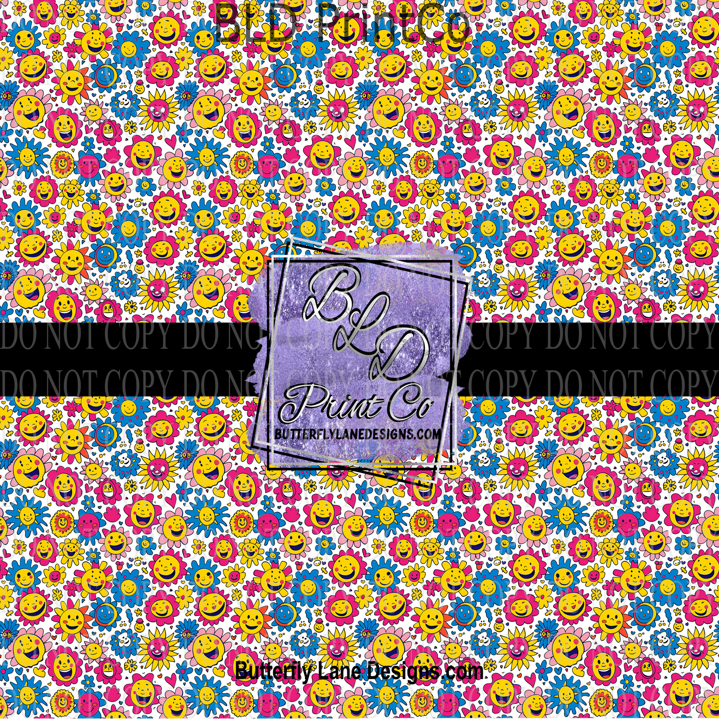 Hippie Hippie Smiles PV 1110 ::  Patterned Vinyl (Copy)