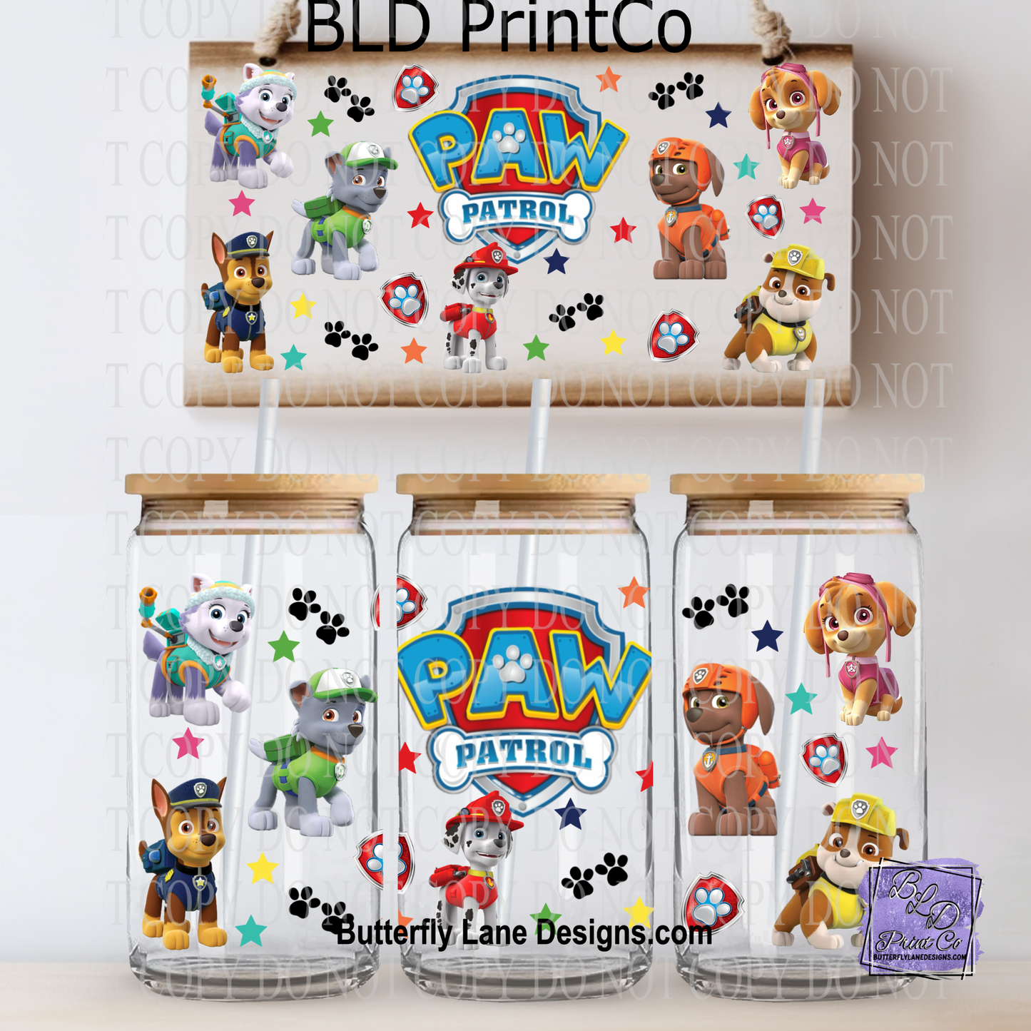 Rescue Dogs| Cartoon Pups & Shield Elements | L1026