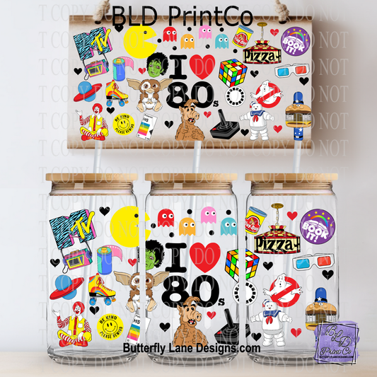 I Love The 80s Icons | Retro Nostalgia Collage | L1065