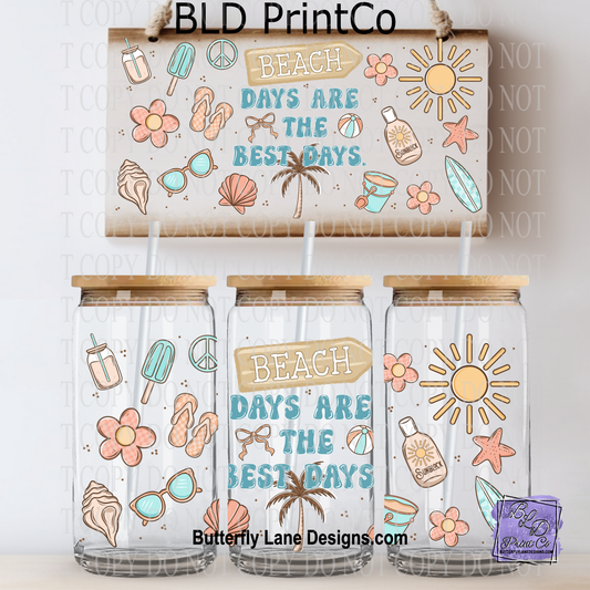 Beach Days Are The Best Days Summer Theme | Palm Tree & Sun | L1079