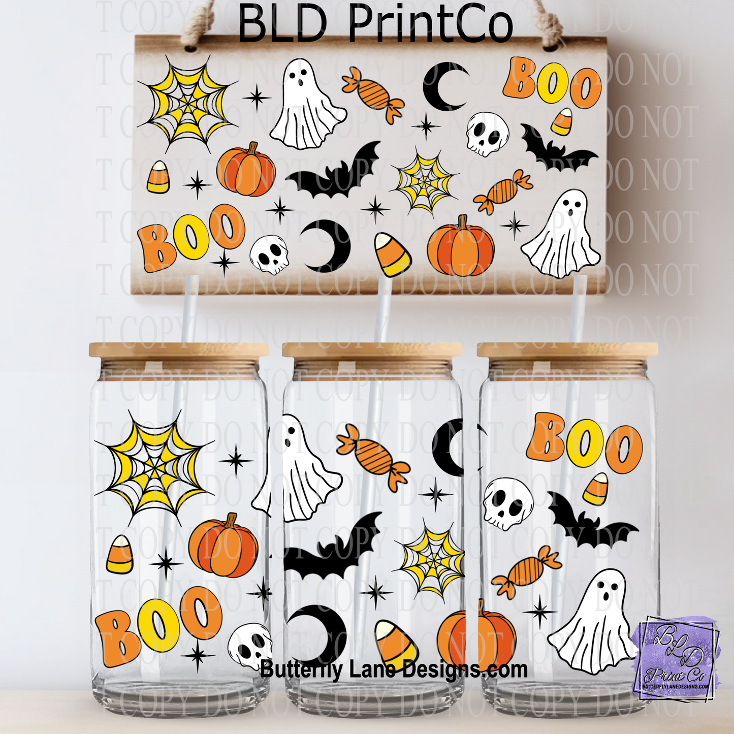 Spooky Time | Ghosts, Bats & Candy Elements | L1082