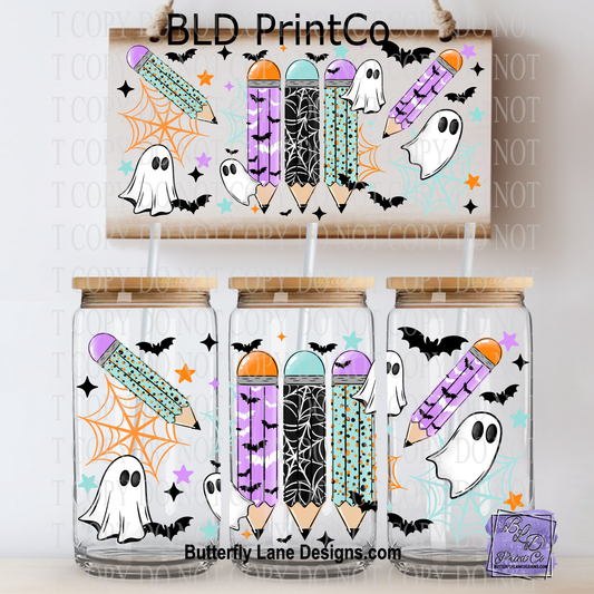 Spooky Halloween Pencils | Ghosts & Spiderwebs | L1095